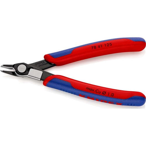 Knipex Electronic Super Knips 78 41 125 pliers (red/blue, with opening spring)