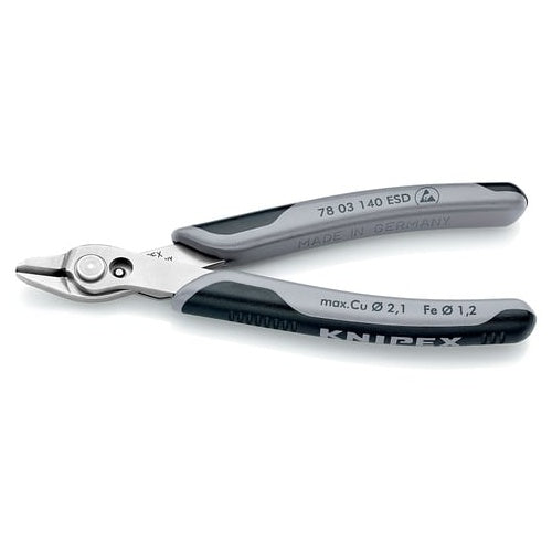 Knipex Electronic-Super-Knips 7803140 ESD pliers (gray, with opening spring)