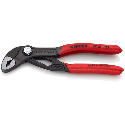 Knipex Cobra 87 01 125 pipe/water pump pliers (red, length 160 mm, for pipes up to 1"")