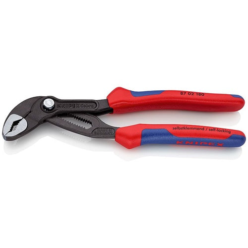 Knipex Cobra 87 02 180 pipe/water pump pliers, 180 mm (water pump pliers, 18-way adjustable)