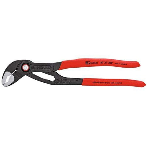 Knipex Cobra QuickSet 87 21 300 pipe/water pump pliers (red, length 300 mm, for pipes up to 2.3/4")
