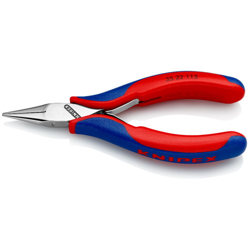 Knipex 35 22 115 electronics pliers, 155 mm, red/blue (3522115)