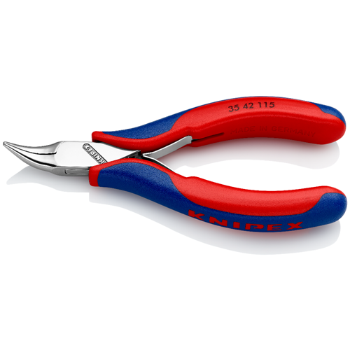 Knipex 35 42 115 electronics pliers, red/blue