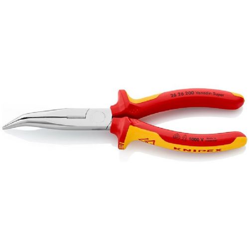 Knipex 26 26 200 straight nose pliers (with serrated handle)