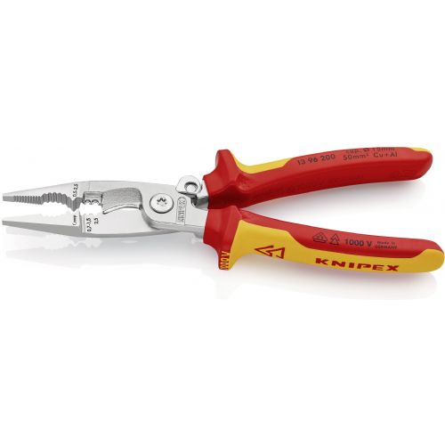 Knipex VDE 13 96 200 electrical installation pliers (narrow version, screw connection, VDE tested)