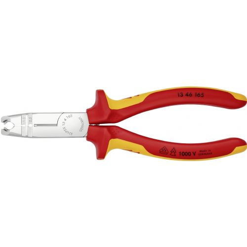 Knipex VDE 1346165 insulation stripping pliers (red/yellow, with side cutters)