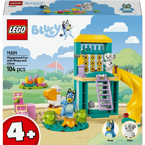 Kocke Lego Bluey: Bluey in Chloe se zabavata na igrišču (11201), 104 kocke, od 4. let