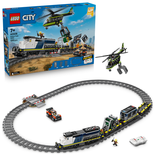 Kocke Lego City Policijski napad na vlak, 1313 kos, od 7. let  (60508)