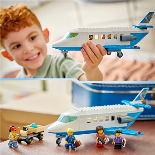 Kocke Lego City: Potniško letalo, 118 kos, od 4. let (60492)