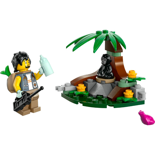 Kocke Lego City: Srečanje z goriljim mladičkom (30665), 34 kock, od 5. let