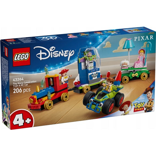 Kocke Lego Disney Pixar: Vlak za zabave in avtomobilček na daljinsko upravljanje iz Toy Storyja (43264)