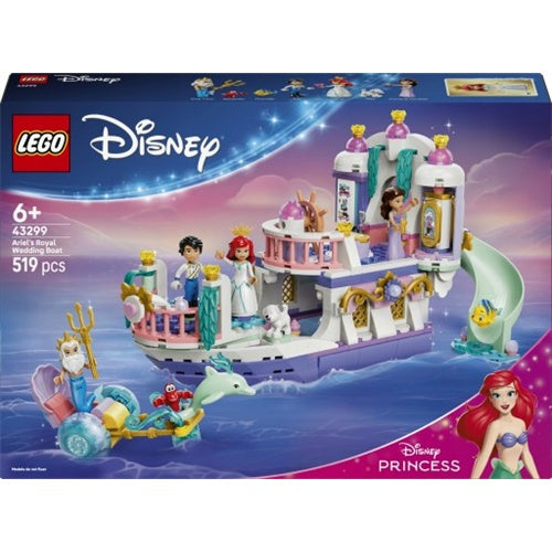 Kocke Lego Disney Princess: Airelina kraljeva poročna ladja, 519 kos, od 6. let (43299)