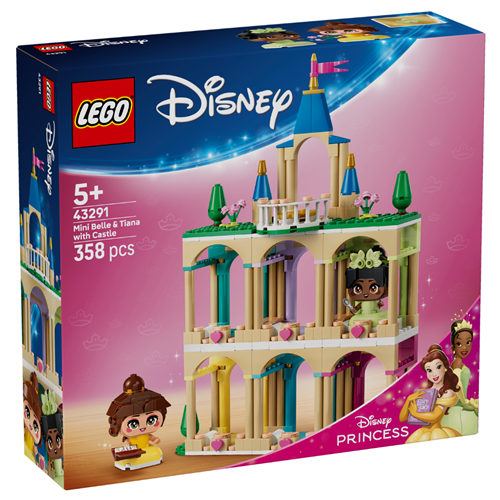 Kocke Lego Disney Princess Mini princeski Belle in Tiana z gradom, 281 kock, od 6. let (43291)