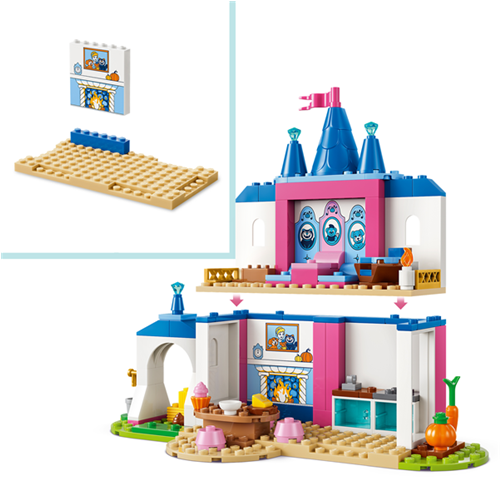 Kocke Lego Disney Princess: Pepelkina palača za hišne ljubljenčke, 149 kos, od 4. let (43283)