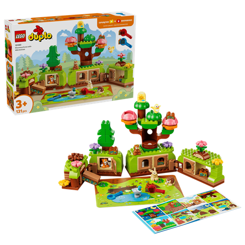 Kocke Lego Duplo: Mestni gozd z divjimi živalmi, 131 kos, od 3. let (10480)