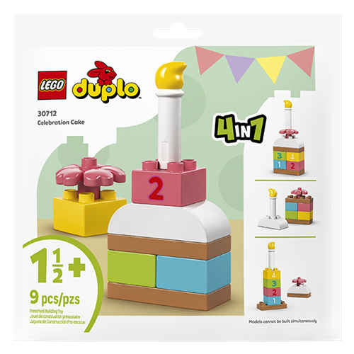 Kocke Lego Duplo: Slavnostna torta, 9 kock, od 2. let (30712)
