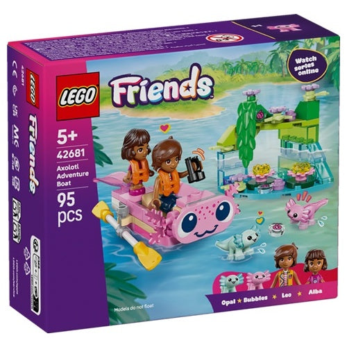 Lego Friends Axolotl Adventure Boat, 95 pezzi, dai 5 anni in su (42681)