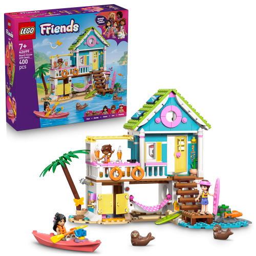 Kocke Lego Friends Hiša na plaži s tjulnji, 400 kock, od 7. let (42699)
