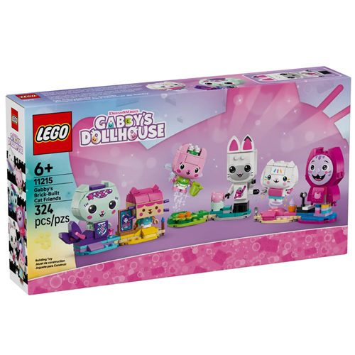 Kocke Lego Gabby's Dollhouse  Gabbyjini mačji prijatelji, 324 kock, od 6. let (11215)