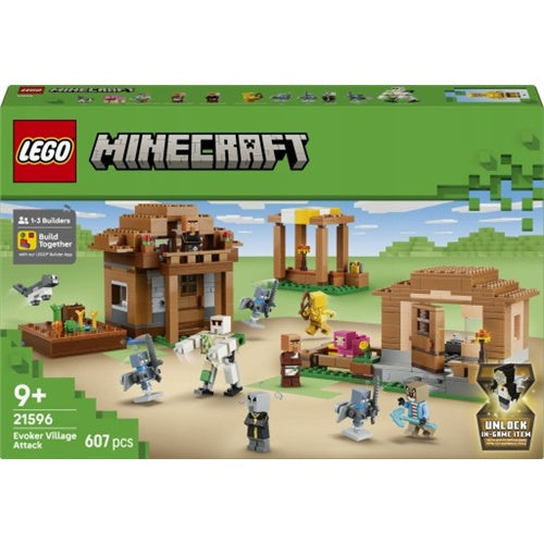 Kocke Lego Minecraft: Čarovnikov napad na vas, 607 kos, od 9. let (21596)