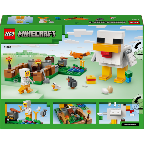 Kocke  Lego Minecraft piščančja farma, 233 kock, od 7. let (21585)