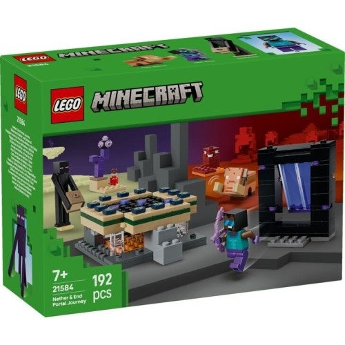Lego Minecraft Viaggio attraverso gli Inferi e il Portale Finale, 192 pezzi, dai 7 anni in su (21584)