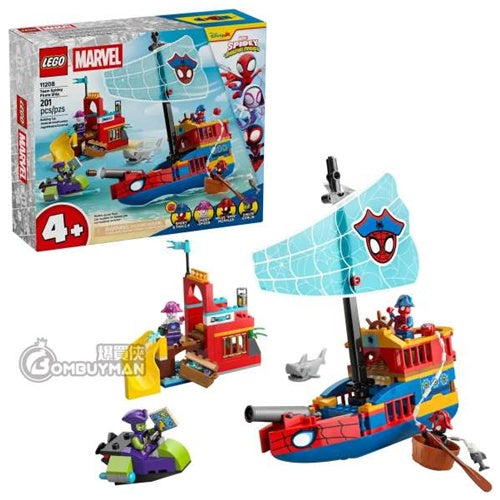 Kocke Lego Super Heroes Marvel Spidey in njegovi super prijatelji Piratska ladja Spideyjeve ekipe, 201 kock, od 4. let (11208)