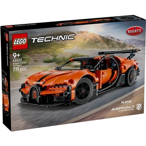Kocke Lego Technic Bugatti Chiron Pur Sport Hypercar, 771 kos, od 9. let (42222)