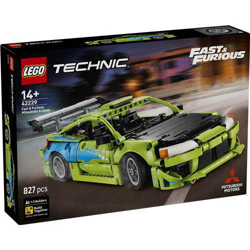 Kocke Lego Technic: Hitri in drzni Mitsubishi Eclipse, 827 kos, od 14. let (42229)