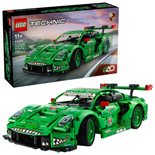 Kocke Lego  Technic Porsche 911 GT3 R REXY AO Racing dirkalni avtomobil, 1313 kock, od 11. let (42224)