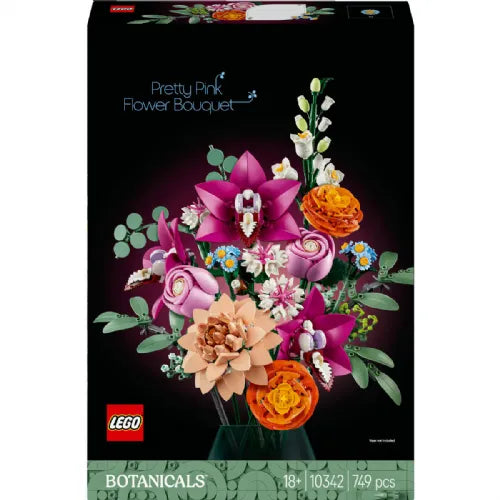 Kocke Lego Botanical Collection: Čudovit šopek z rožnatimi cvetovi (10342)