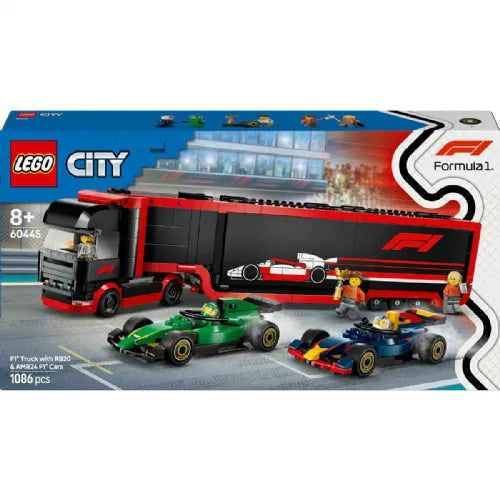 Kocke Lego City: Tovornjak F1® z dirkalnikoma F1® RB20 in AMR24 (60445)