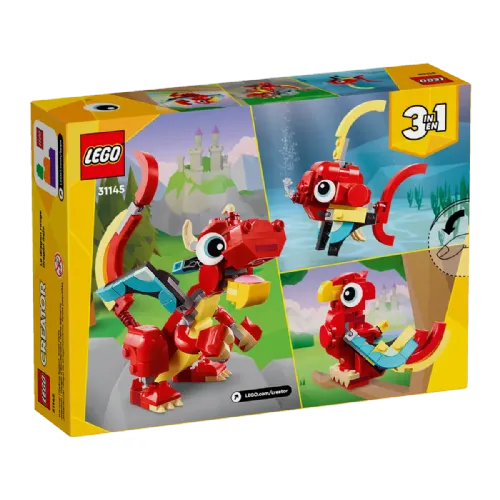Kocke Lego® Creator 3in1 Rdeči zmaj (31145)