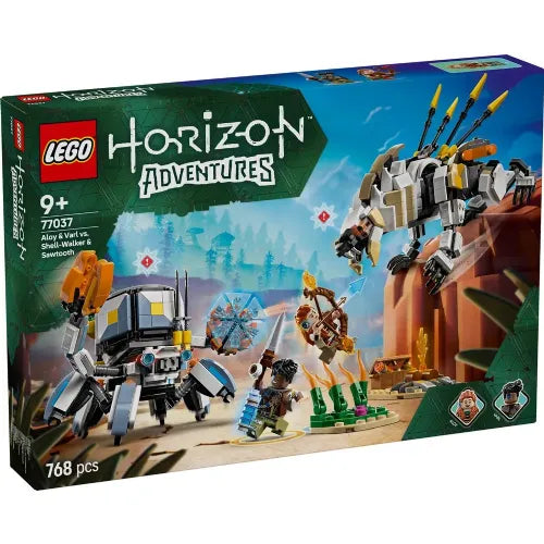 Kocke Lego Horizon Adventures Aloy in Varl proti Armored Walkerju in Sawtoothu (77037)