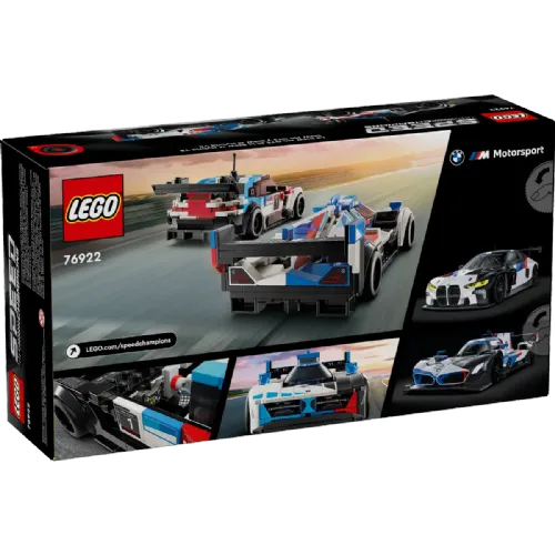 Kocke Lego® Speed Champions Dirkalna avtomobila BMW M4 GT3 in BMW M Hybrid V8 (76922)