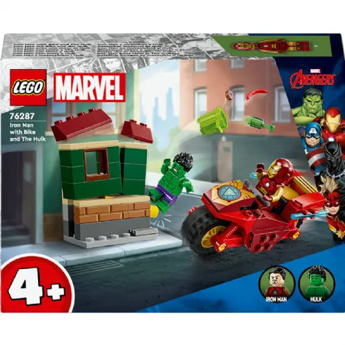 Kocke Lego® Super Heroes: Iron Man z motorjem in Hulk (76287)