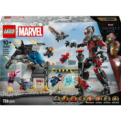 Kocke Lego Super Heroes: Stotnik Amerika: Državljanska vojna, akcijska bitka (76314)