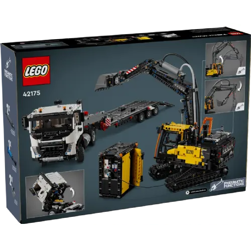 Mattoncini Lego Technic: camion Volvo FMX ed escavatore elettrico EC230 (42175)