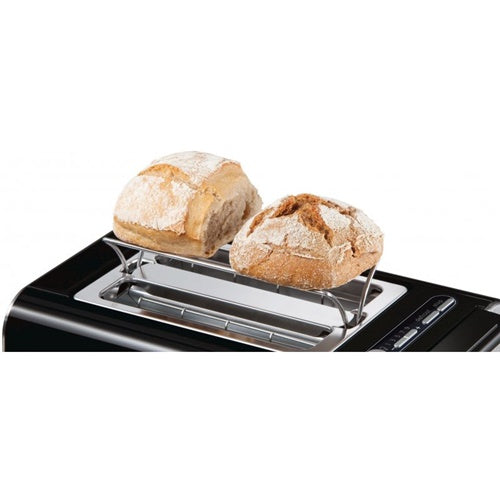 Kompaktni opekač kruha Bosch DesignLine TAT3P420DE, 970W, za 2 toasta, nerjaveče jeklo/črna