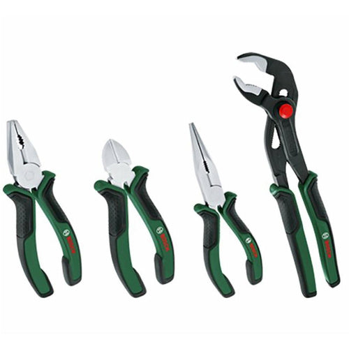 Bosch 1600A02W7K pliers set, 4-piece (green/black)