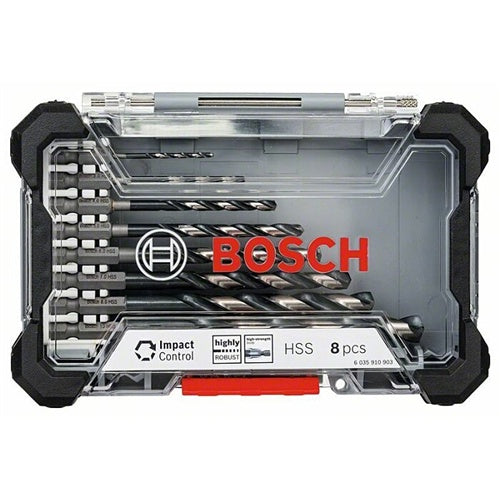 Bosch HSS Impact Control twist drill bit set, 8 pieces