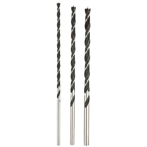 KWB drill bit set, shaft drill bit set, 3-piece, 250 mm (Ø 6–10 mm, extra long, spiral shape)