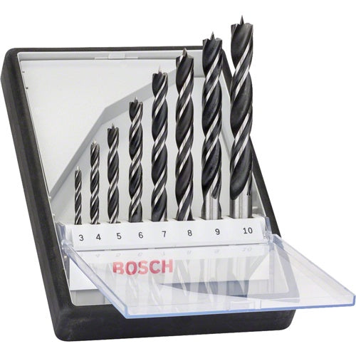 Bosch PRO wood drill bit set, wood twist drill bit set, 8-piece