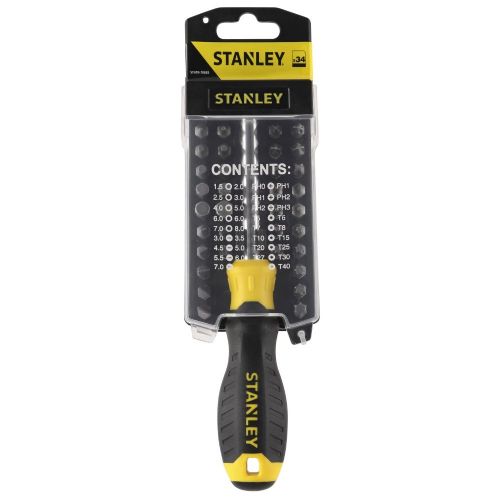 Stanley screwdriver set (black/yellow, 35 pieces)