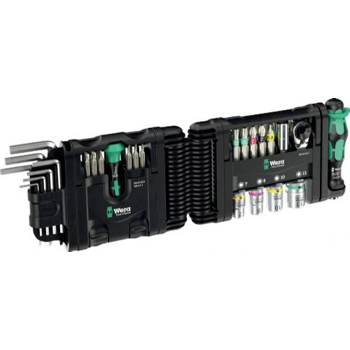 Wera Tool-Check Modular Set 1 with 3 tool modules (black/green, 50 pieces, including 1/4" bit ratchet and L-key)