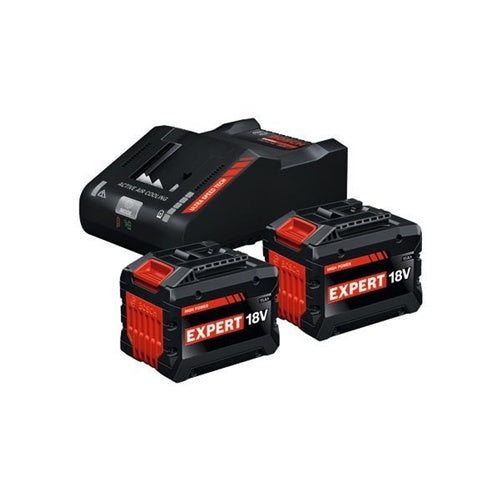 Battery and charger kits Bosch EXPERT Starter Set 18V, 2x 15Ah lithium-ion battery, EXAL18V-160 charger, AMPShare Alliance, 5-stage LED indicator