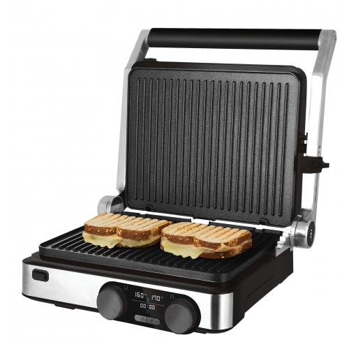 Kontaktni žar Cecotec Rock&Ngrill Dual  (črna/nerjaveče jeklo, 2000 W)