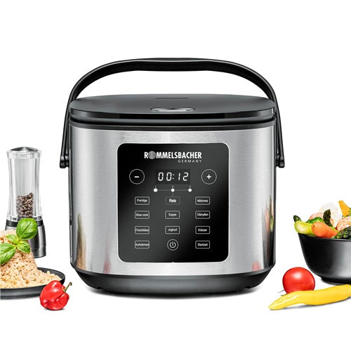 Kuhalnik Rommelsbacher MRK 950, 5 L, nerjaveče jeklo/črna, 12 programov, 860 W