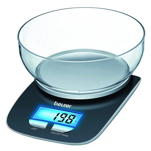 Beurer KS 25 kitchen scale, with weighing container, black