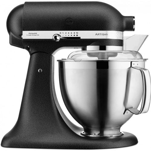 Kuhinjski robot Kitchenaid Artisan Premium 5KSM185PSEBK 4,8 l, kovinsko ohišje, 300 W, nerjaveče jeklo, črna barva